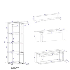 Pharao24 Design Wohnwand mit Schreibtisch Uzniana><noscript><img width=