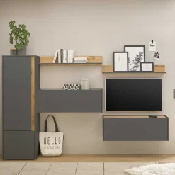 Pharao24 Design Wohnwand mit Schreibtisch Uzniana><noscript><img width=