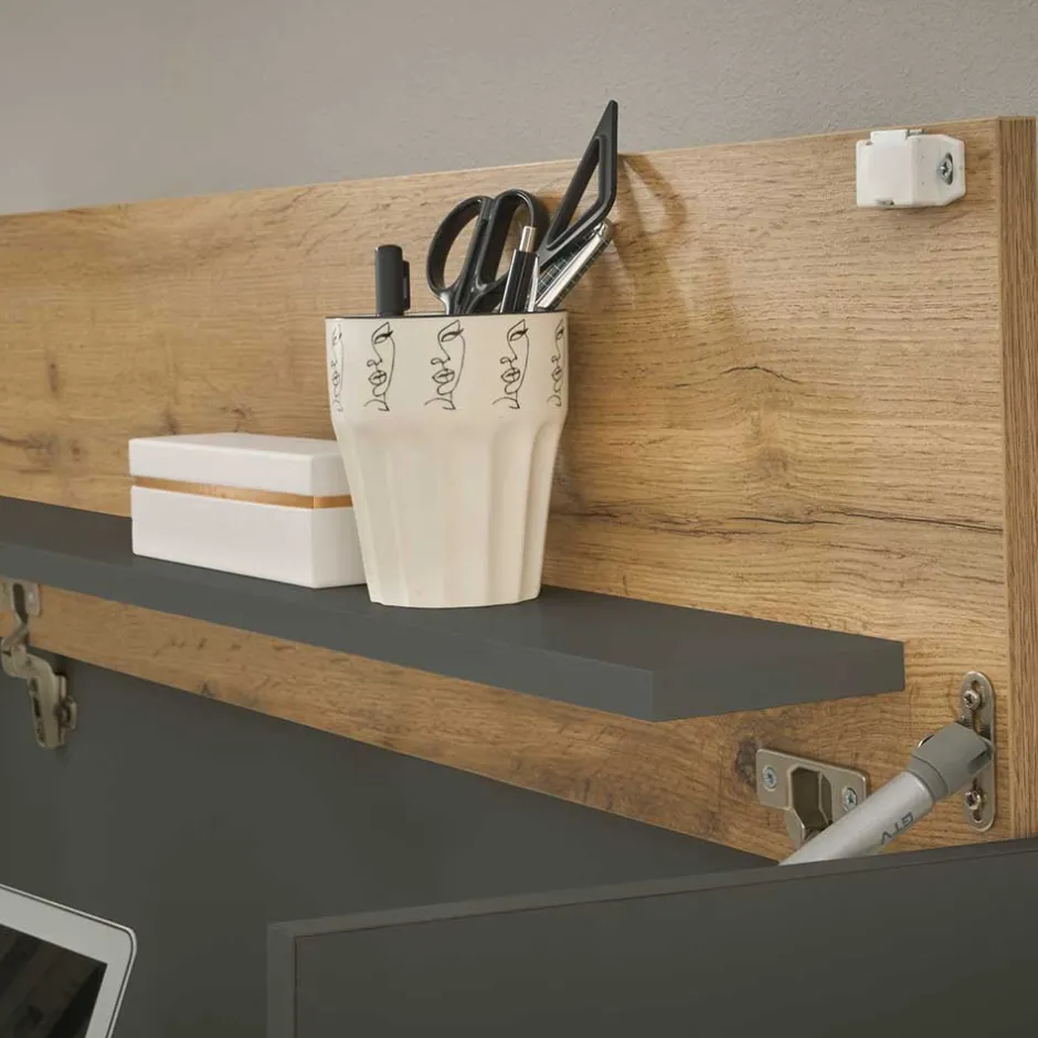 Pharao24 Design Wohnwand mit Schreibtisch Uzniana> Moderne Wohnwände|Wohnwand 250 Cm