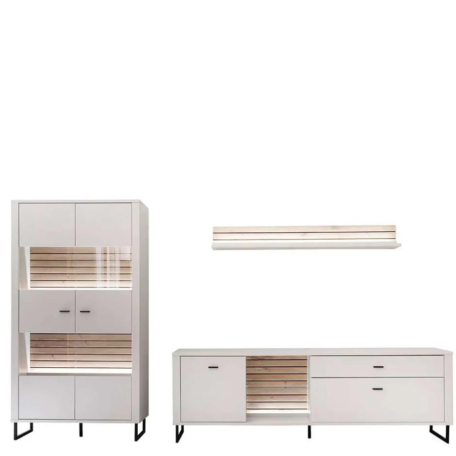 Pharao24 Design Wohnwand Polar> Wohnwand 300 Cm|Moderne Wohnwände