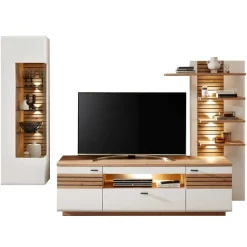 Pharao24 Design Wohnwand zweifarbig Luzie> Wohnwand 250 Cm|Moderne Wohnwände