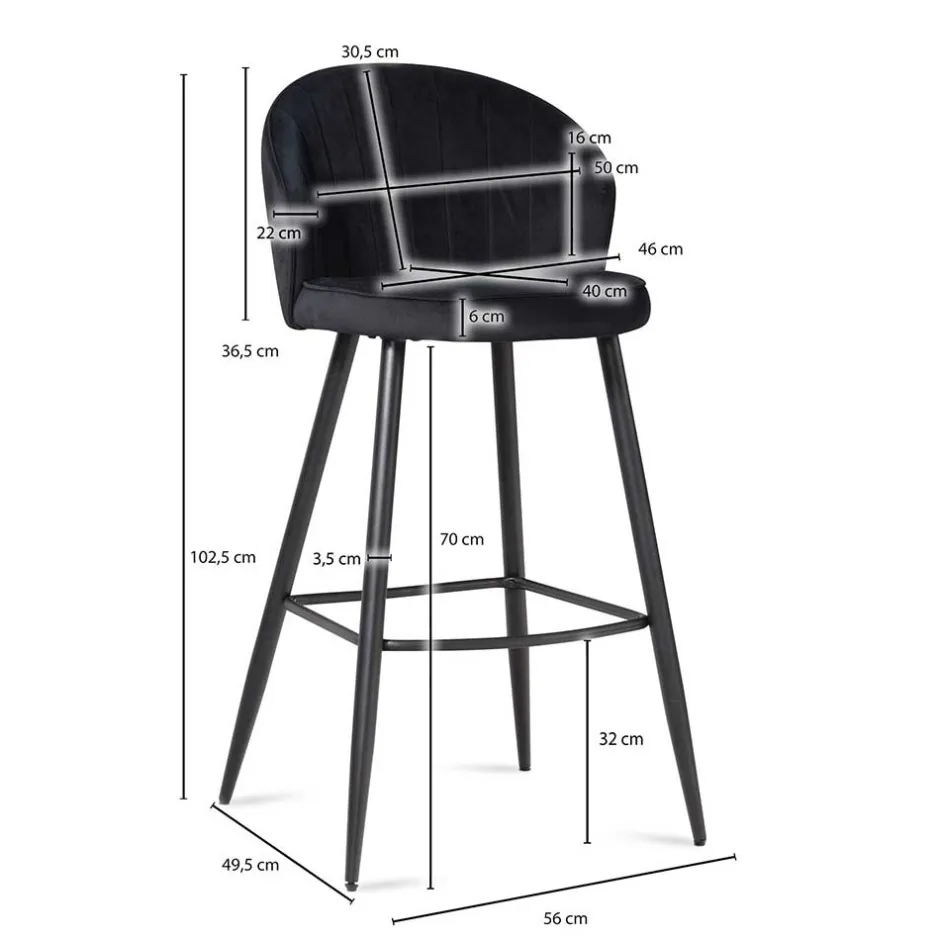 Pharao24 Designbarhocker Hortenza> Küchenhocker|Barhocker