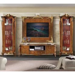 Massivholz Wohnwände*Pharao24 Designer Wohnwand Savolina