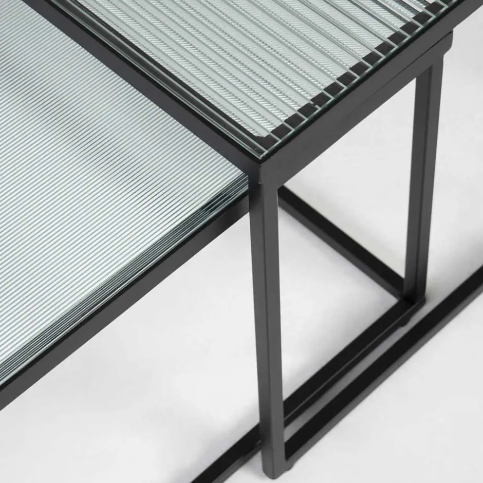 Pharao24 Designercouchtisch 2teilig Beau> Glastische