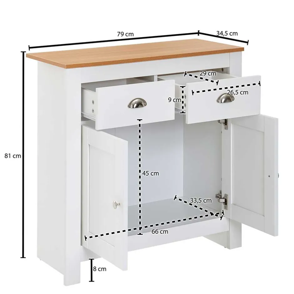 Küchenkommode|Flurkommoden*Pharao24 Dielen Kommode Conory
