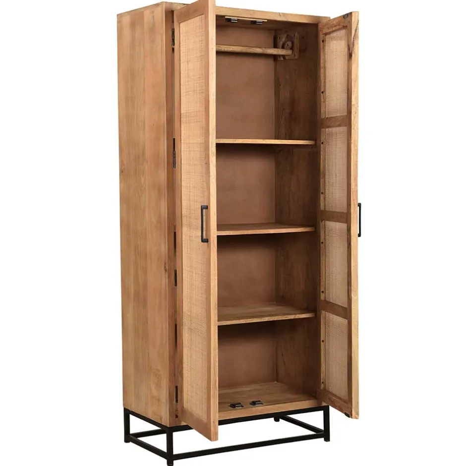 Pharao24 Dielenkleiderschrank Mezval> Massivholzmöbel|Dielenschränke