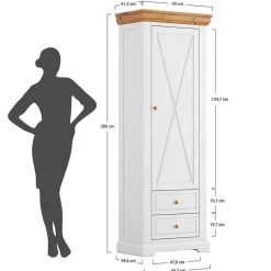 Massivholz Schränke|Dielenschränke*Pharao24 Dielenschrank Bechir