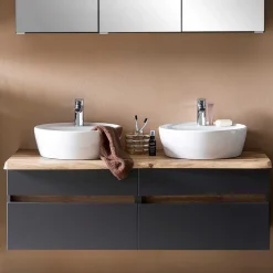 Waschbeckenunterschränke*Pharao24 Doppel Waschtisch Pegruan