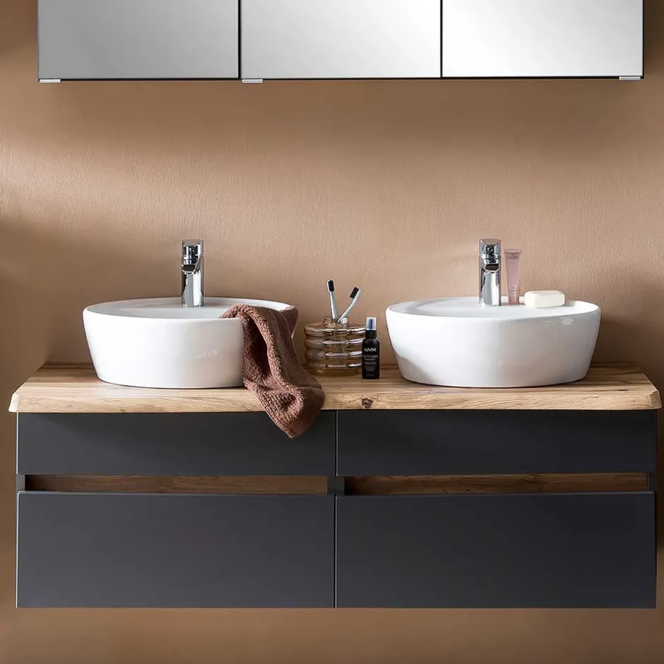 Waschbeckenunterschränke*Pharao24 Doppel Waschtisch Pegruan
