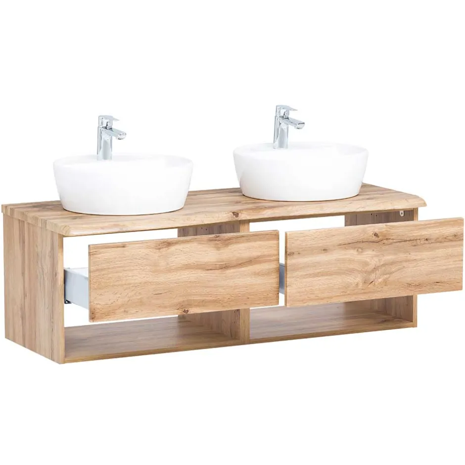 Waschbeckenunterschränke*Pharao24 Doppel Waschtischschrank Vressa