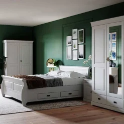 Doppelbetten|Massivholzbetten*Pharao24 Doppelbett Aluko