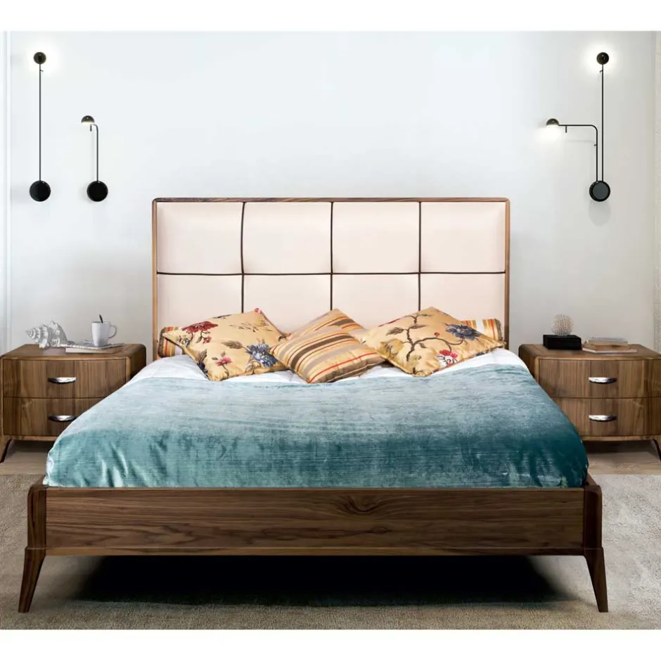 Doppelbetten*Pharao24 Doppelbett mit Nachtkonsolen Ledro