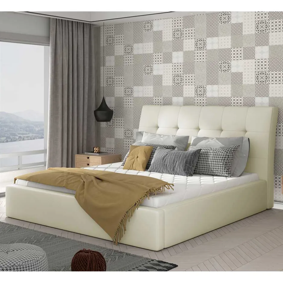 Doppelbetten|Kunstlederbetten*Pharao24 Doppelbettgestell Snowball