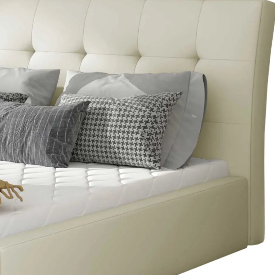 Doppelbetten|Kunstlederbetten*Pharao24 Doppelbettgestell Snowball