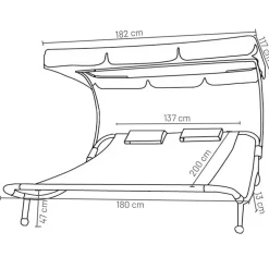 Gartenmöbel|Liegen*Pharao24 Doppelliege Fleur