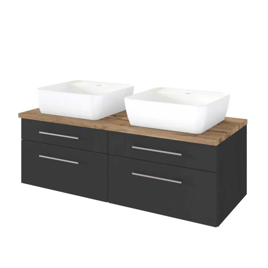 Pharao24 Doppelwaschbeckenschrank Hayos> Waschbeckenunterschränke