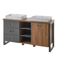 Badmöbel Sets*Pharao24 Doppelwaschtisch Set Verjan