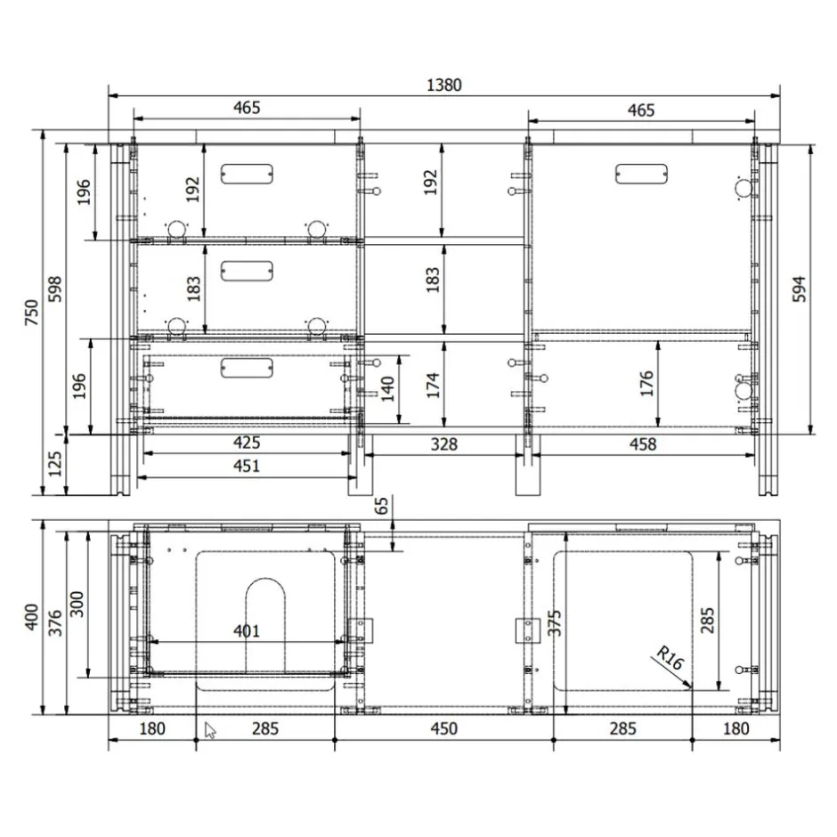 Badmöbel Sets*Pharao24 Doppelwaschtisch Set Verjan