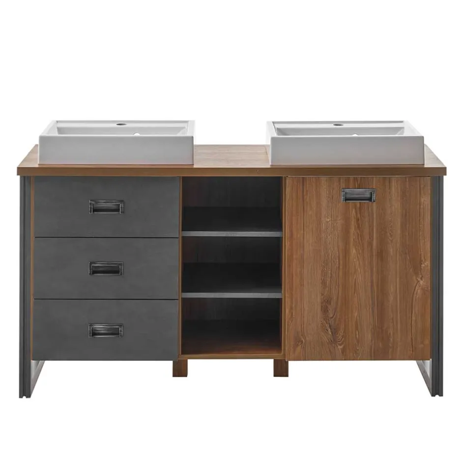 Waschbeckenunterschränke*Pharao24 Doppelwaschtisch Verjan