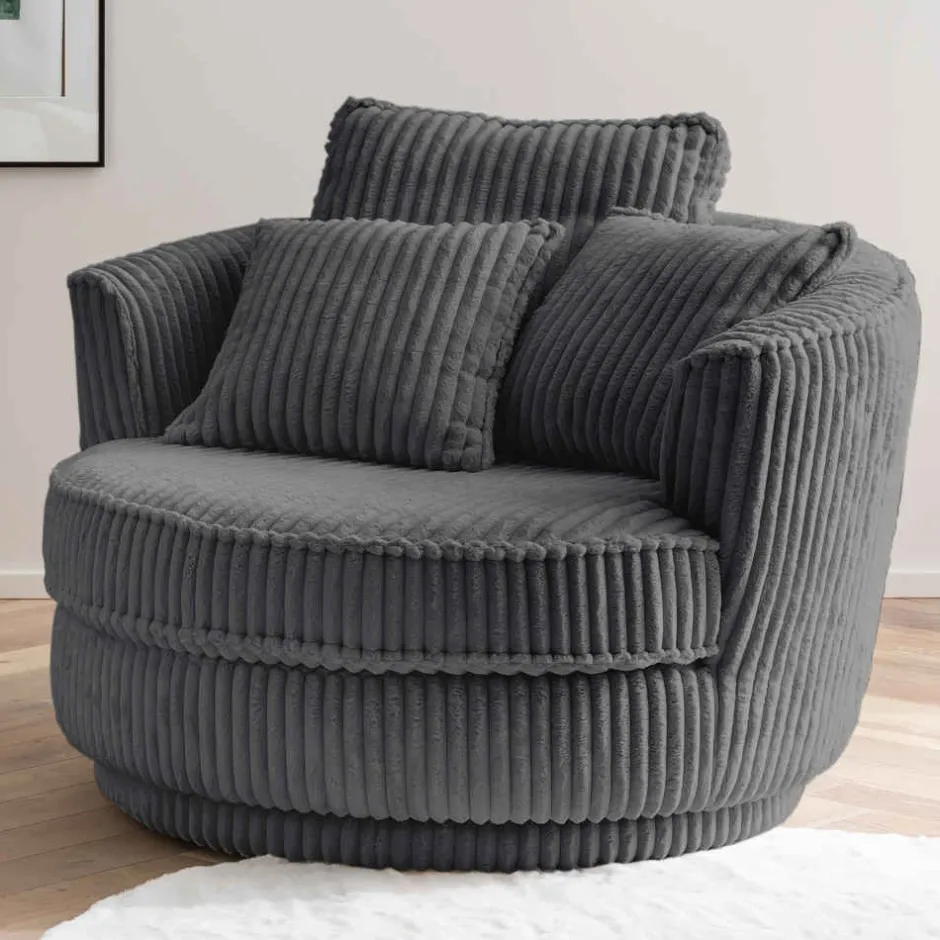 Wohnzimmer Sessel*Pharao24 Drehbarer Big Sessel Tresema