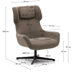 Pharao24 Drehbarer Polstersessel Pure><noscript><img width=