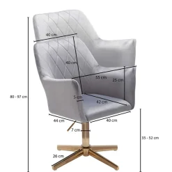 Bürostuhl*Pharao24 Drehstuhl mit Armlehnen Moranna