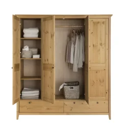 Massivholzmöbel|Drehtürenschränke*Pharao24 Drehtüren Kleiderschrank Phelixan