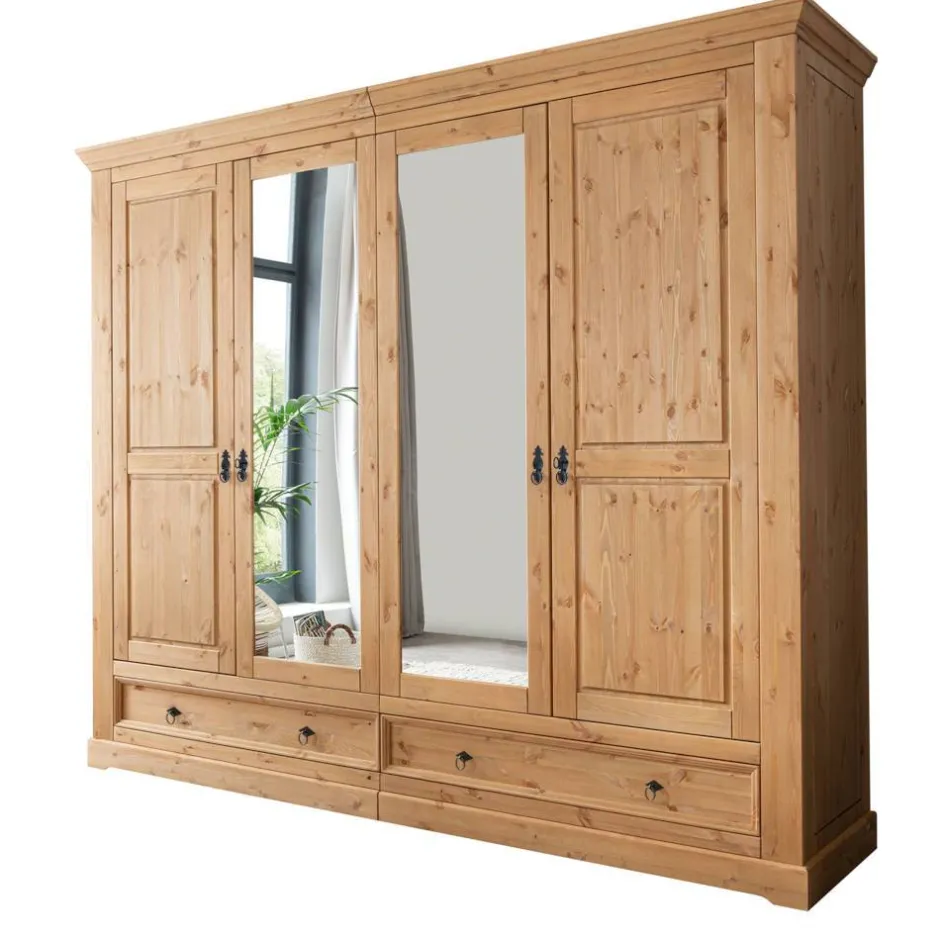 Pharao24 Drehtürenschrank Crondira> Massivholzmöbel|Drehtürenschränke