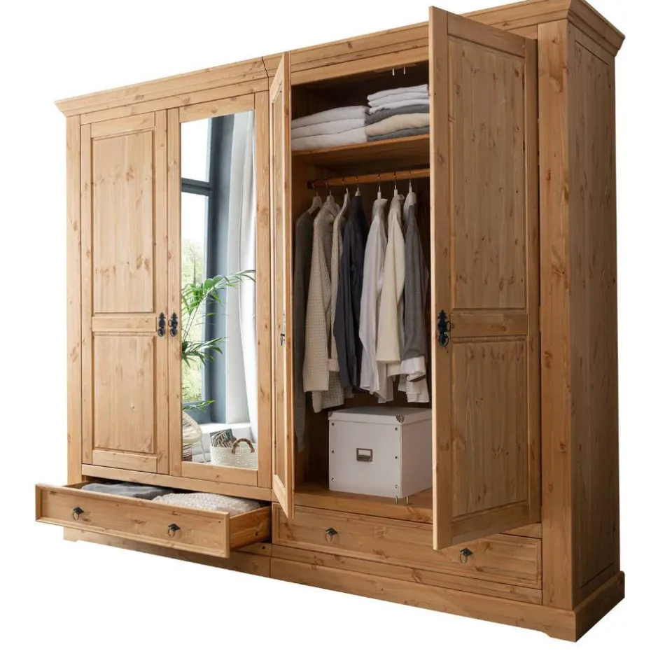 Pharao24 Drehtürenschrank Crondira> Massivholzmöbel|Drehtürenschränke