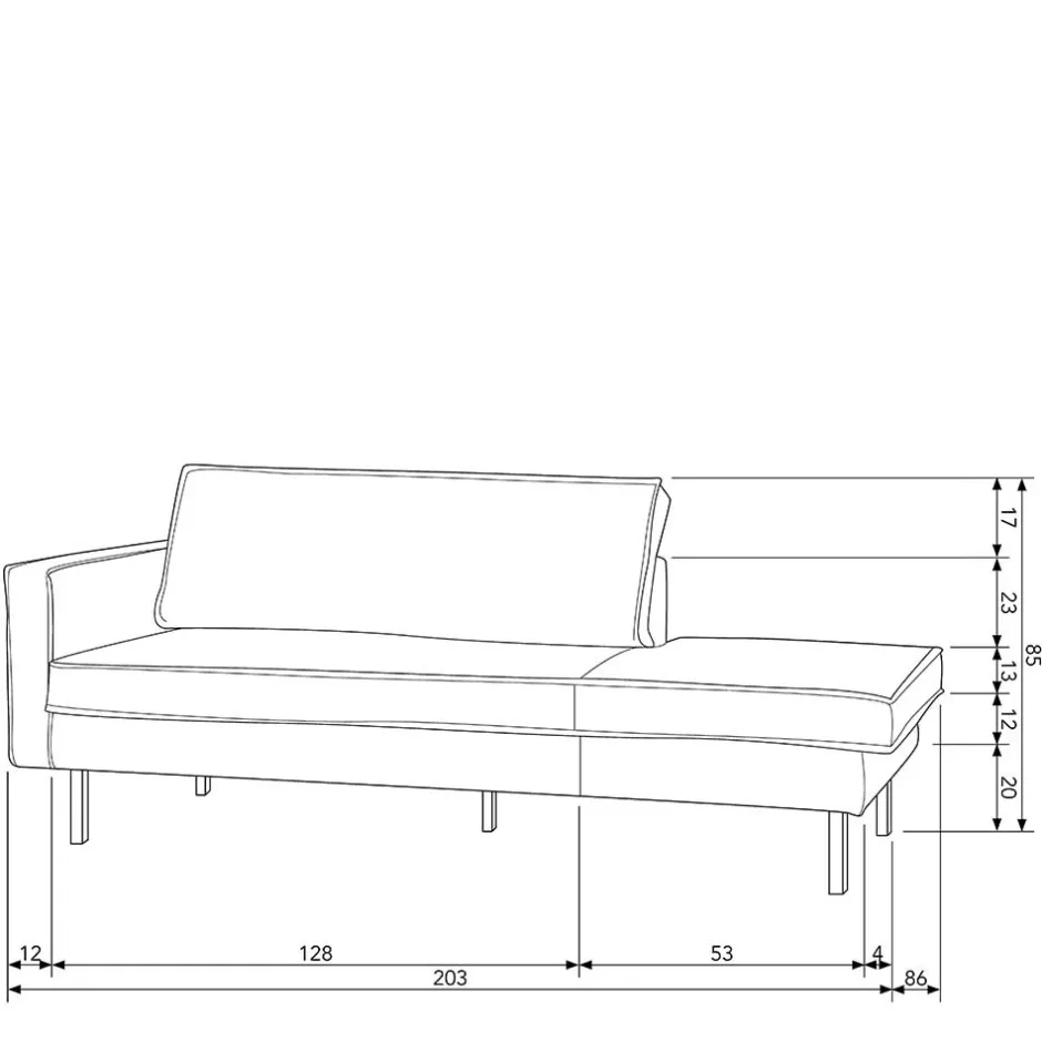 Pharao24 Dreier Sofa Roger> Liegen