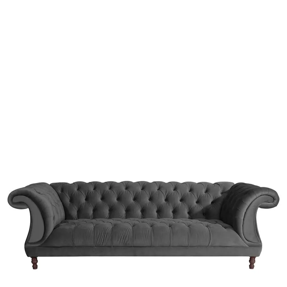 Wohnzimmercouch|3 Sitzer Sofa*Pharao24 Dreisitzer Couch Anthrazit Romina