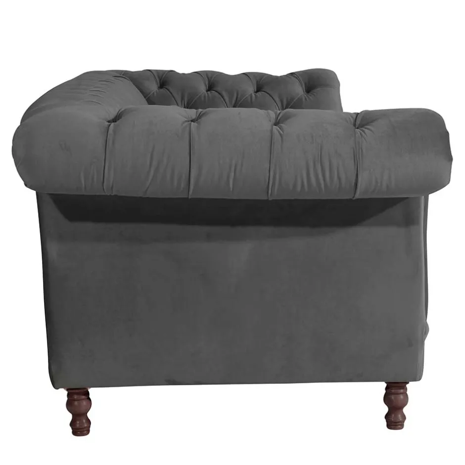 Wohnzimmercouch|3 Sitzer Sofa*Pharao24 Dreisitzer Couch Anthrazit Romina