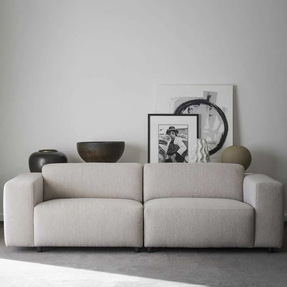 3 Sitzer Sofa*Pharao24 Dreisitzer Sofa Creme Mezzo