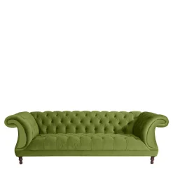 Pharao24 Dreisitzer Sofa Samtvelours Jesses> Wohnzimmercouch|3 Sitzer Sofa