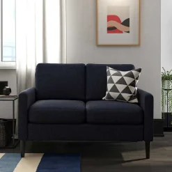 2 Sitzer Sofa*Pharao24 Dunkelblaues Sofa Helinde