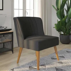 Wohnzimmer Sessel*Pharao24 Dunkelgrauer Sessel Sirenna