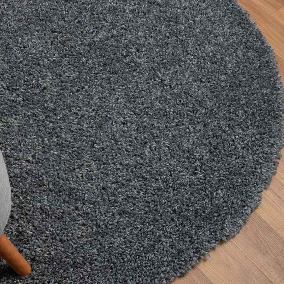 Teppiche*Pharao24 Dunkelgrauer Shaggy Teppich Pablos