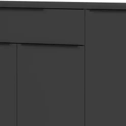 Büromöbel Sets*Pharao24 Dunkelgraues Büromöbelset Abby