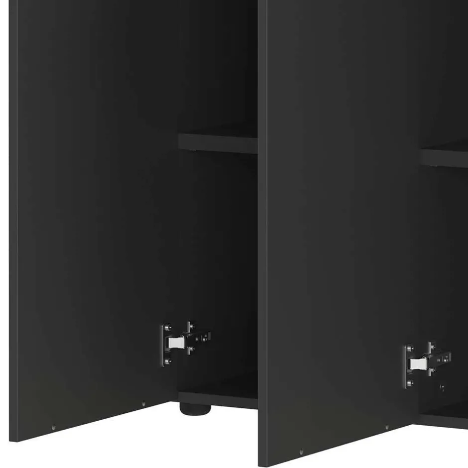 Büromöbel Sets*Pharao24 Dunkelgraues Büromöbelset Abby