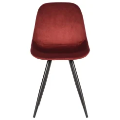 Küchenstühle|Esszimmerstühle*Pharao24 Dunkelroter Samt Stuhl Set Aude