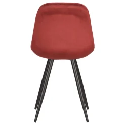 Küchenstühle|Esszimmerstühle*Pharao24 Dunkelroter Samt Stuhl Set Aude