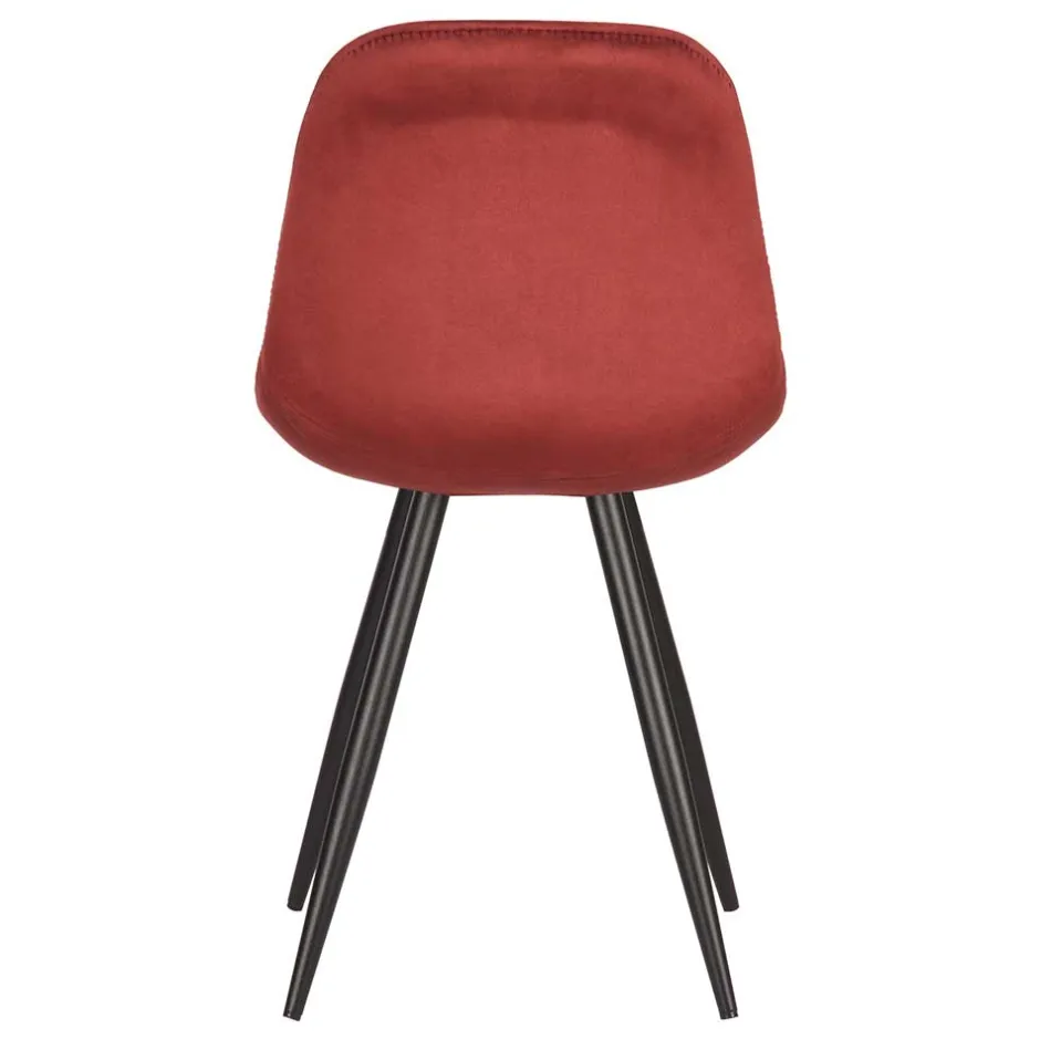 Küchenstühle|Esszimmerstühle*Pharao24 Dunkelroter Samt Stuhl Set Aude