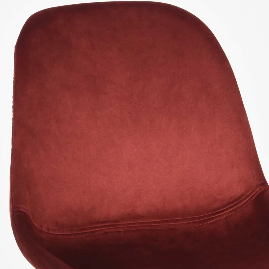 Küchenstühle|Esszimmerstühle*Pharao24 Dunkelroter Samt Stuhl Set Aude