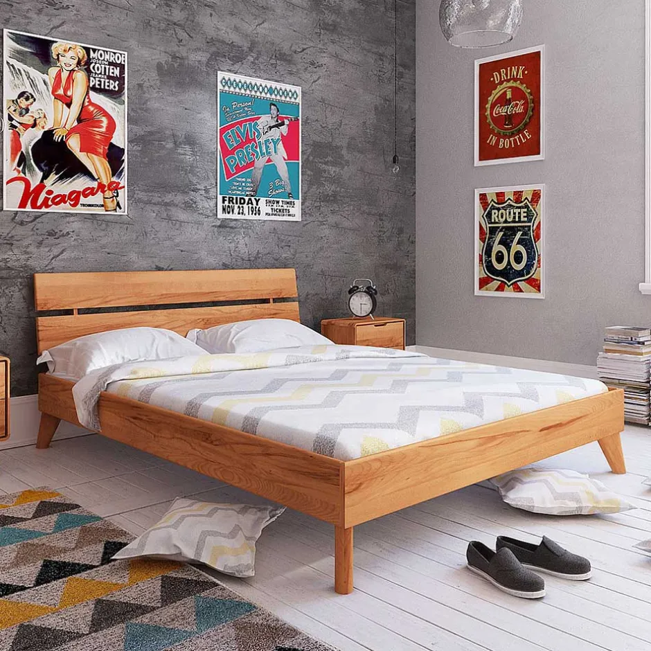 Einzelbetten*Pharao24 Echtholz Bettrahmen Stenov