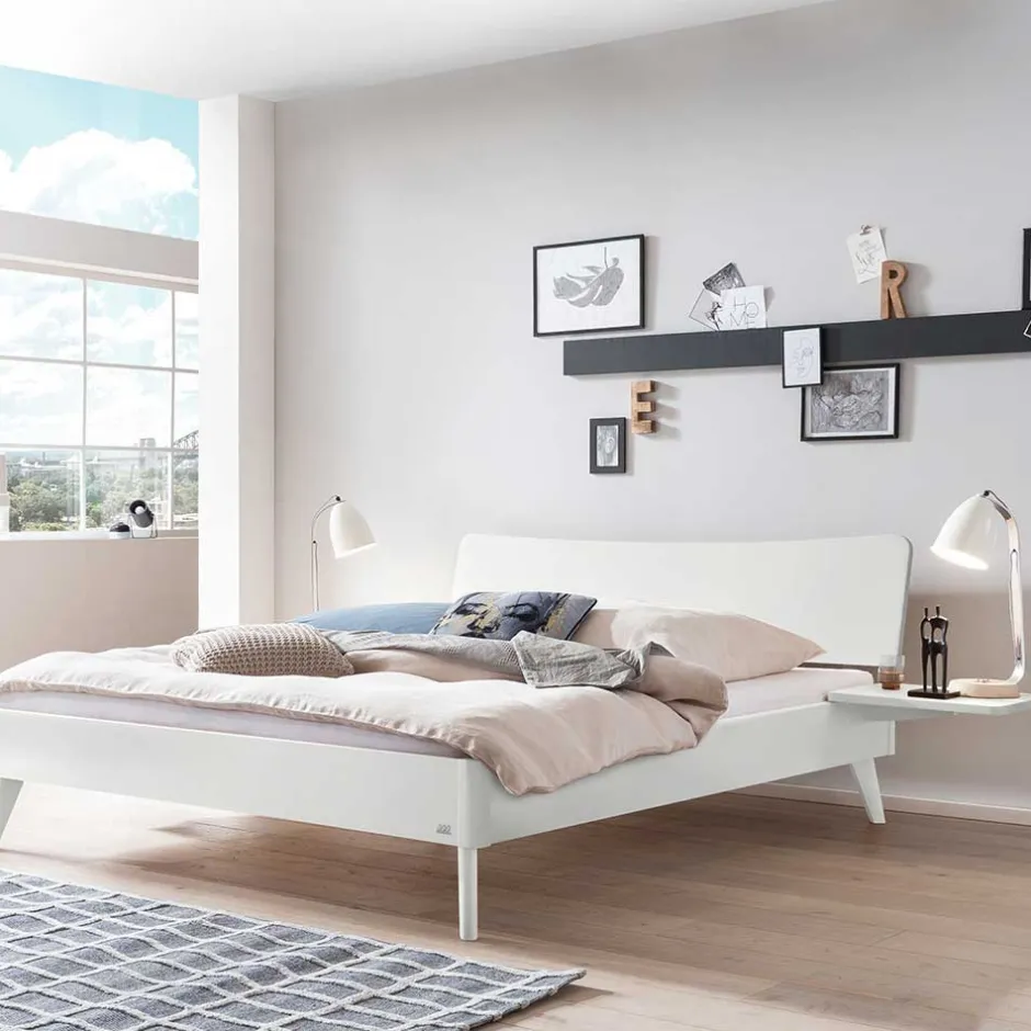 Jugendbetten*Pharao24 Echtholzbett Buche weiß Anni