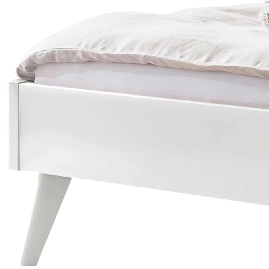 Jugendbetten*Pharao24 Echtholzbett Buche weiß Anni