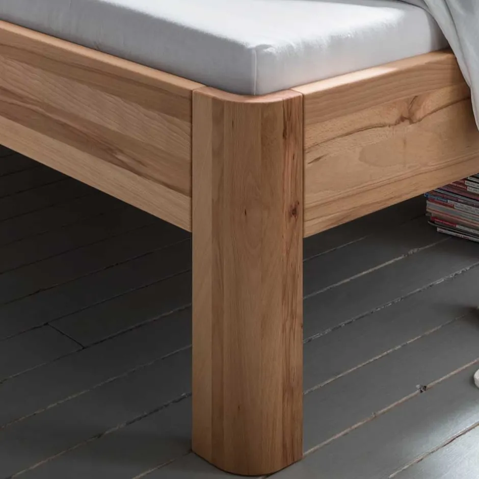 Pharao24 Echtholzbett mit Konsolen Yarcella> Doppelbetten|Massivholzbetten