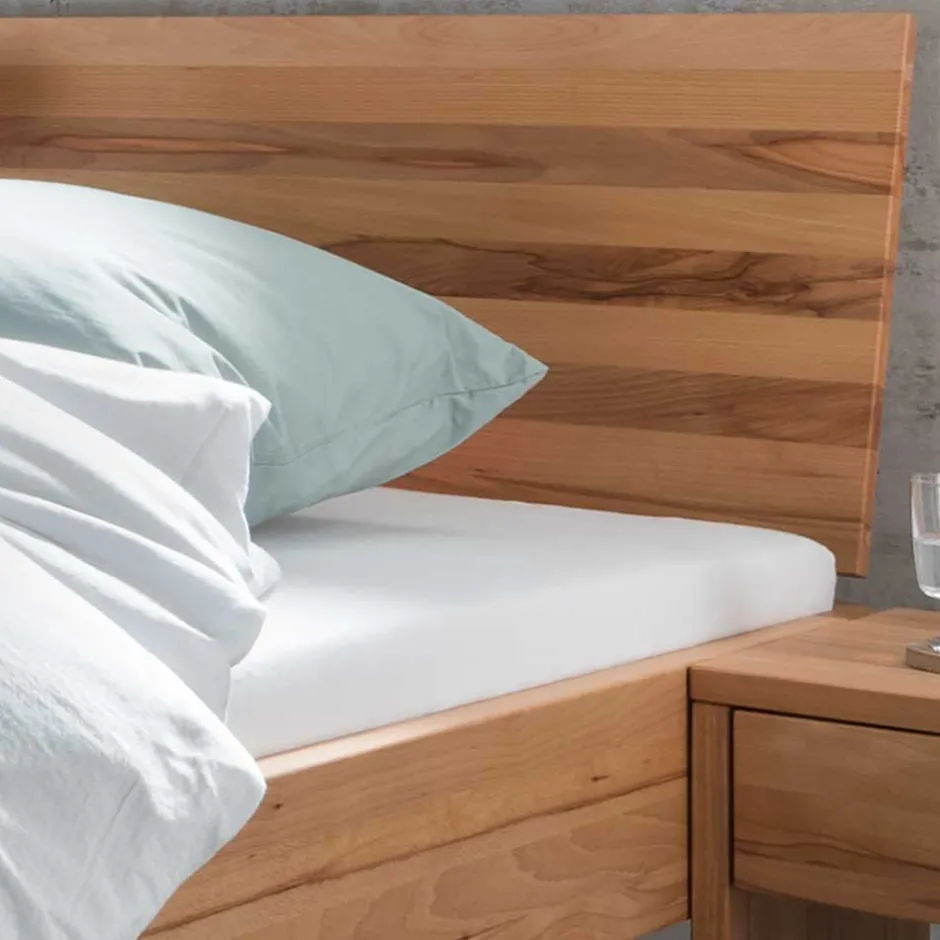 Pharao24 Echtholzbett mit Konsolen Yarcella> Doppelbetten|Massivholzbetten