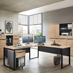 Schreibtische*Pharao24 Eckcomputerschreibtisch Esdravos