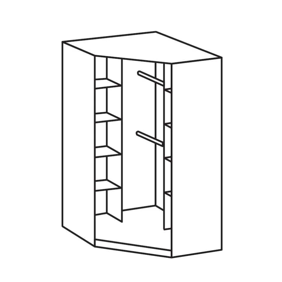 Kleiderschränke|Schlafzimmerschränke*Pharao24 Eckkleiderschrank Letla